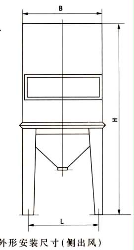 XD-Ⅱ型多管（guǎn）旋風除（chú）塵器安裝尺寸